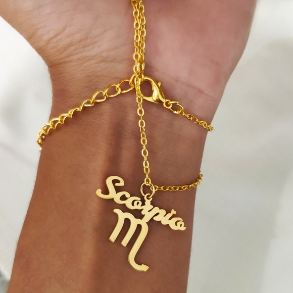 Scorpio zodiac sign stainless steel necklace - Picture 1 of 3